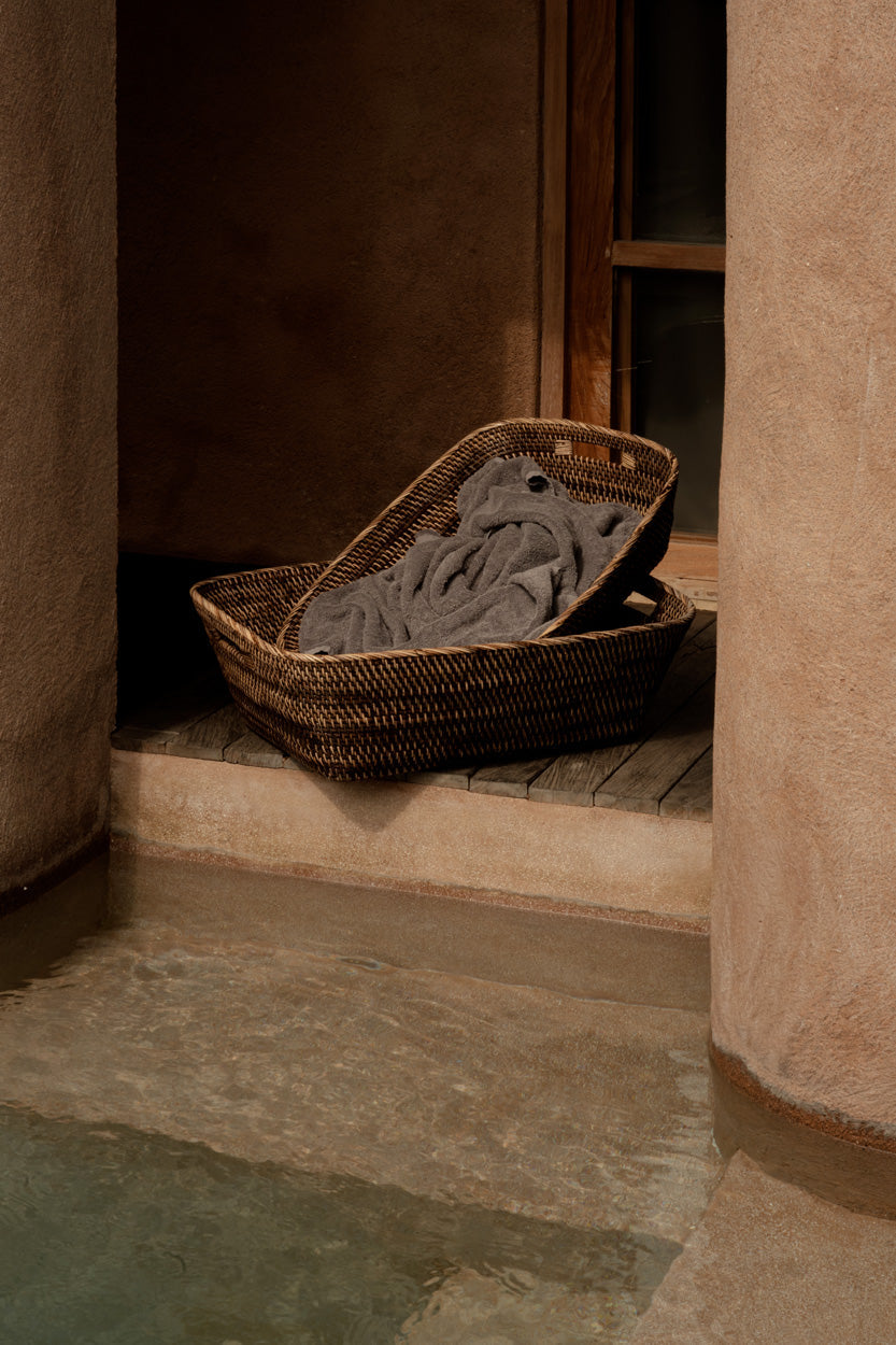 Hannah þvottakarfa L natural brown