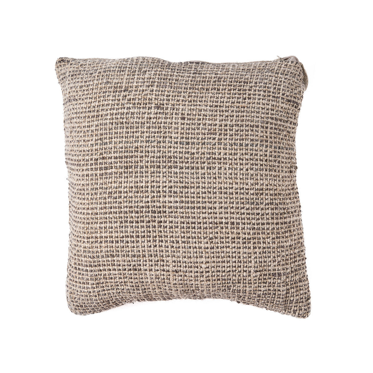 Linen Grain Cushion - Natural Black