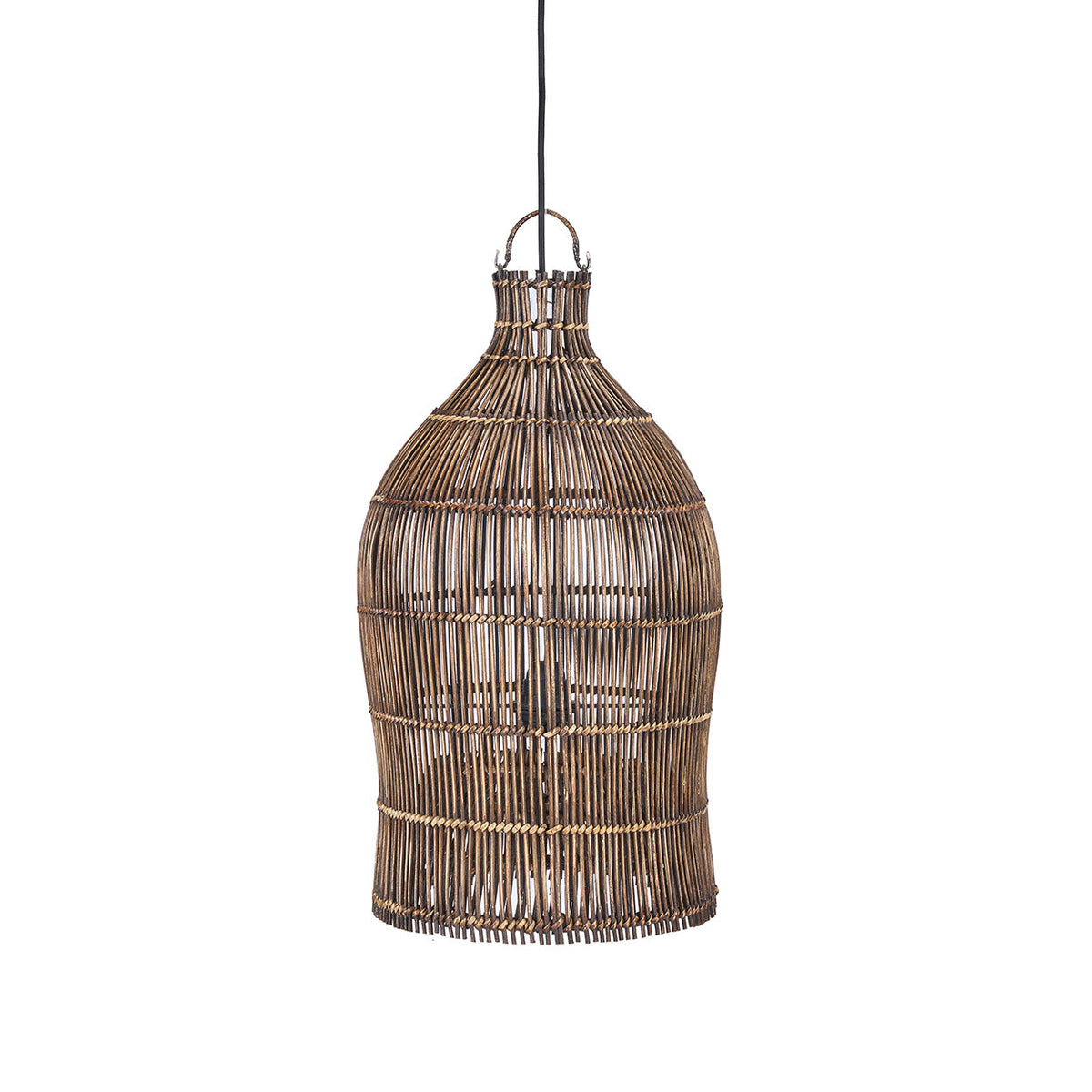 Woven Bell Pendant - Dark Walnut S