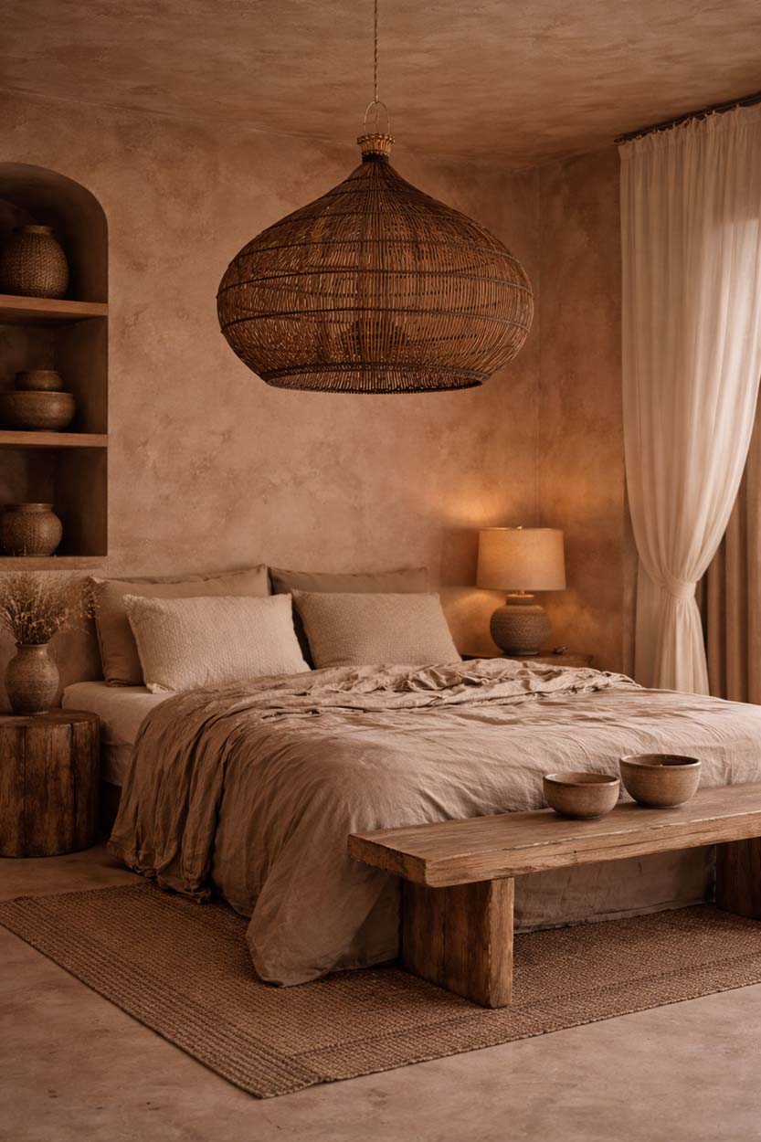 Desert loftljós L dark walnut