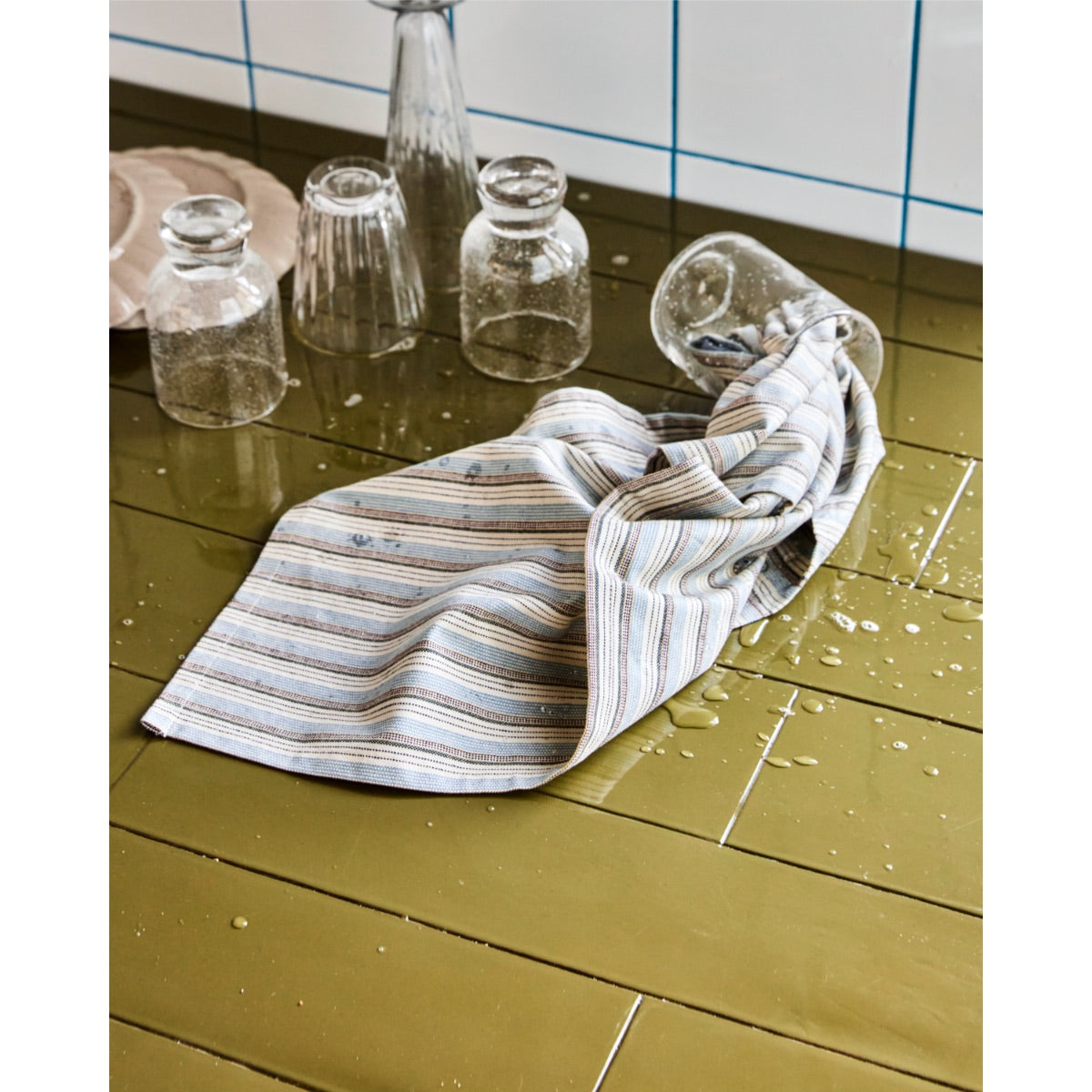 Cook viskastykki bláar rendur