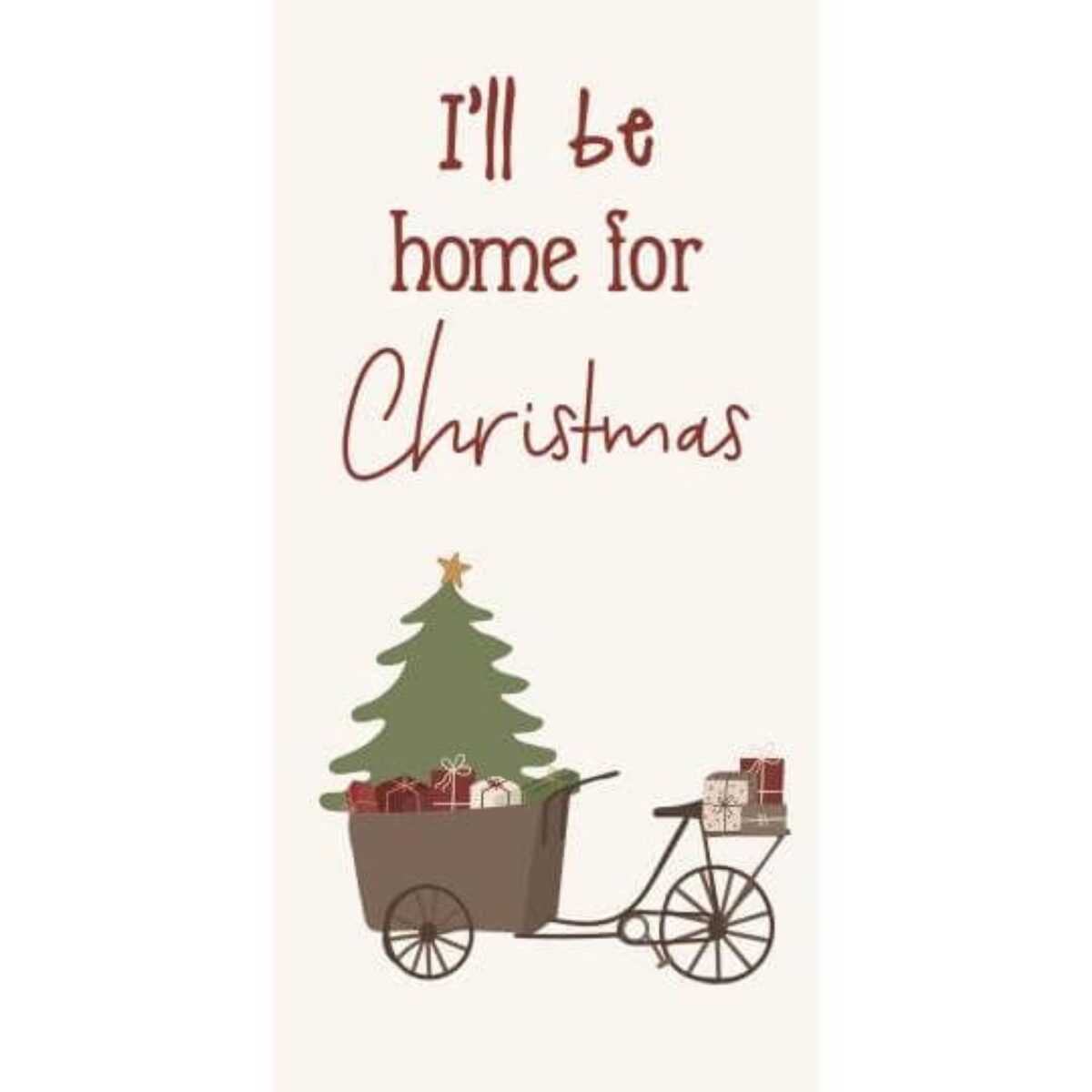 
            Servíettur I’ll Be Home For Christmas 16stk