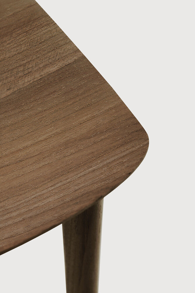 Teak bok borðstofustóll