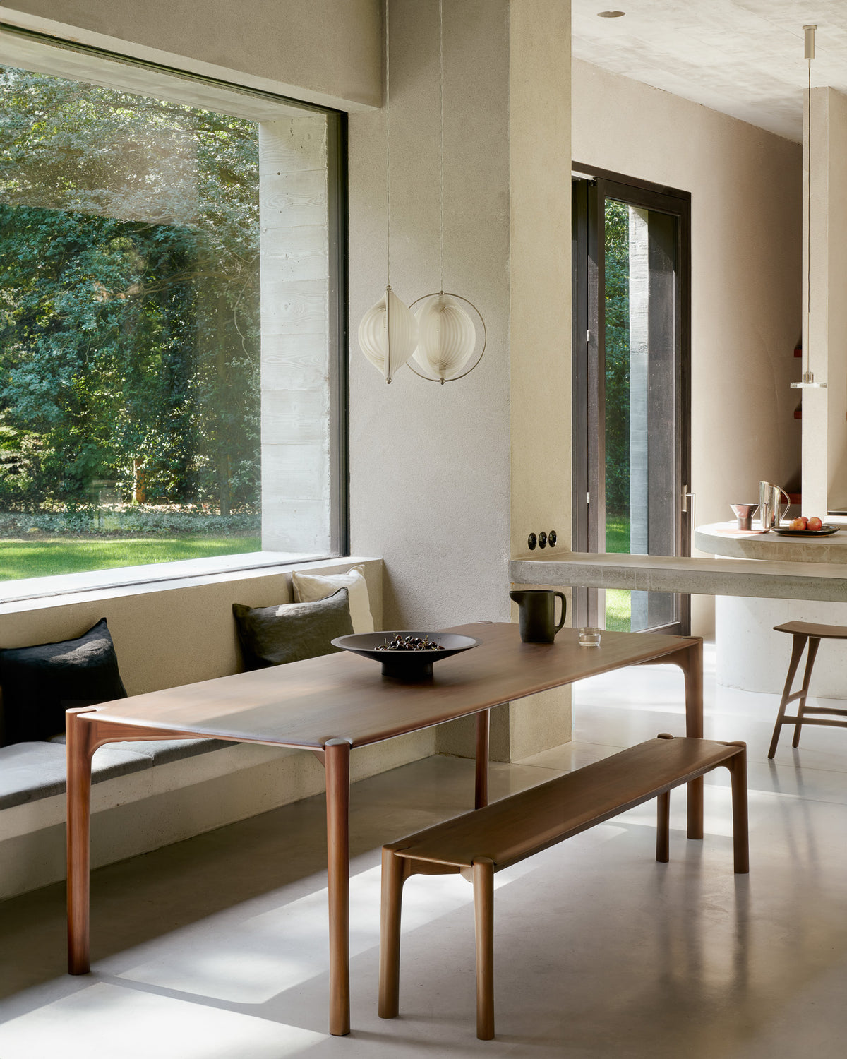 Pi bekkur teak brown 186cm