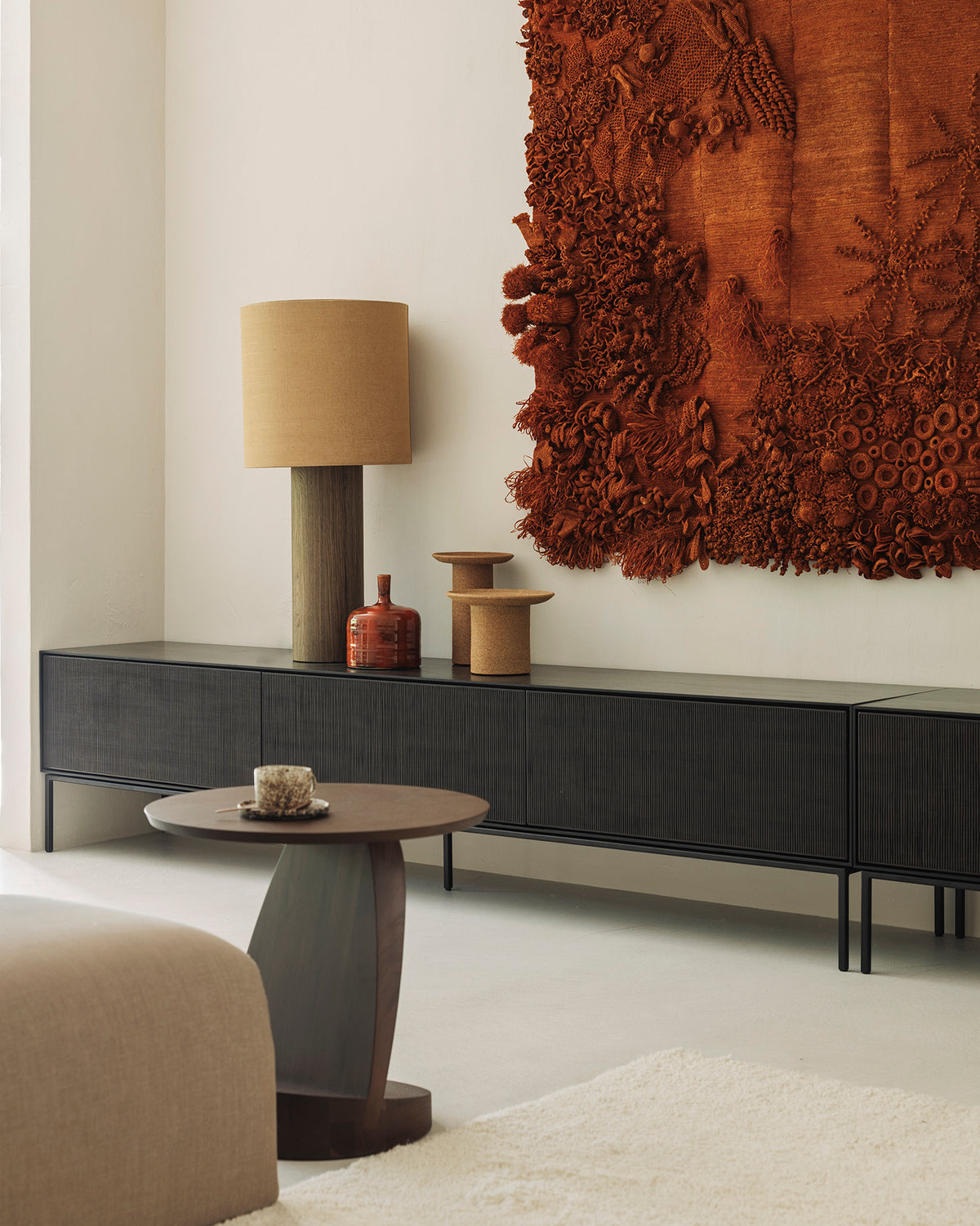Oblic hliðarborð teak brown