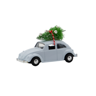 Mini Xmas jólabíll ljós blár 8.5 cm