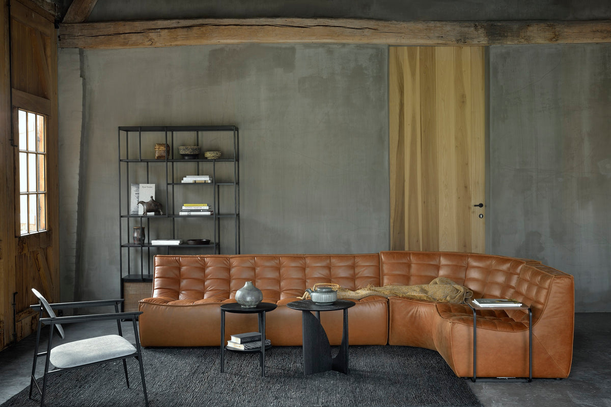 N701 sofa - round corner - old saddle