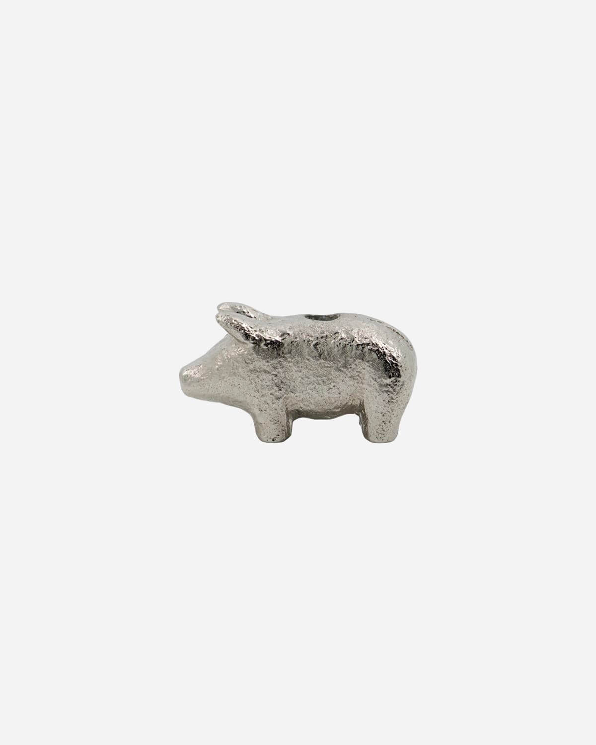 
            Kertastjaki Pig antique silfur h:5cm