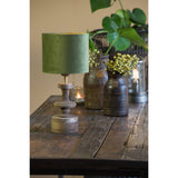 Shade cylinder 20-20-15 cm VELOURS olive green