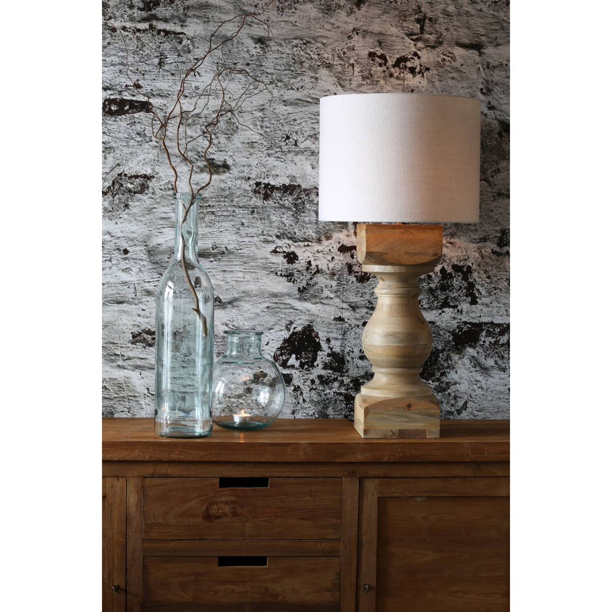 Shade cylinder 30-30-21 cm LIVIGNO egg white