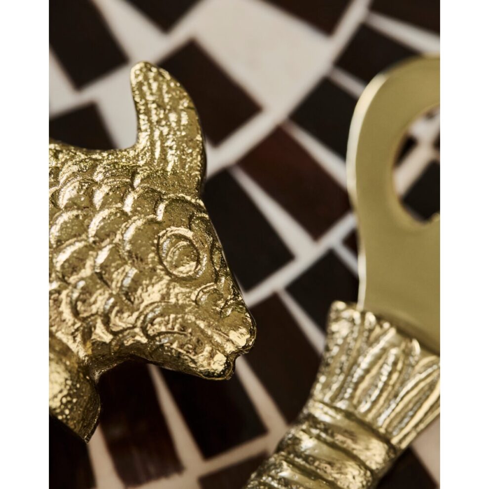 Fish - tappi + flöskuopnari, gyllt