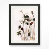 Pastel flowers 2 veggmynd 40x50cm black
