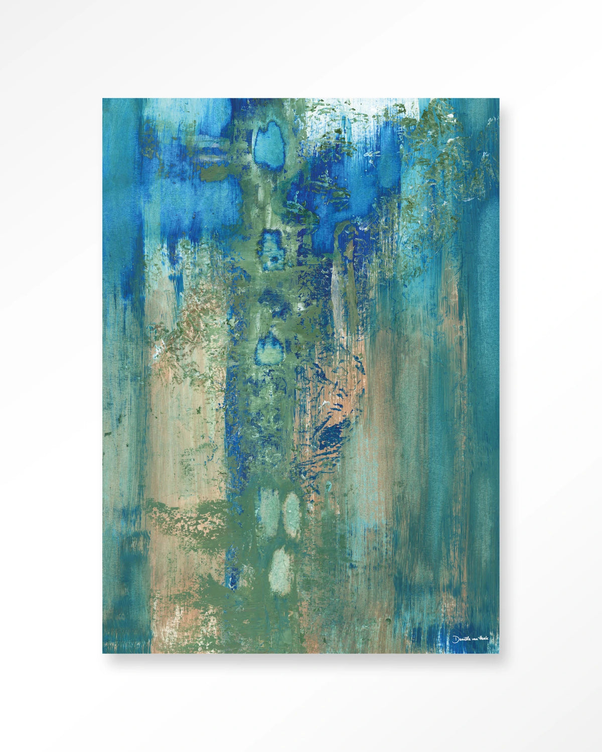 Blue Green abstract 110x145cm