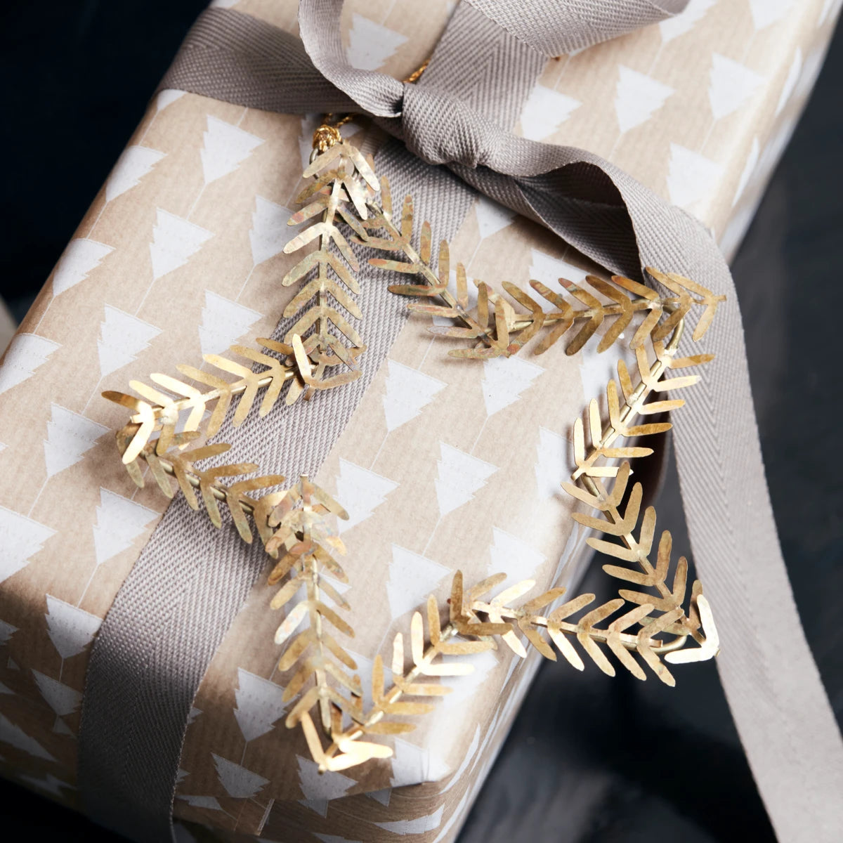 Lamet jólaskraut stjarna brass