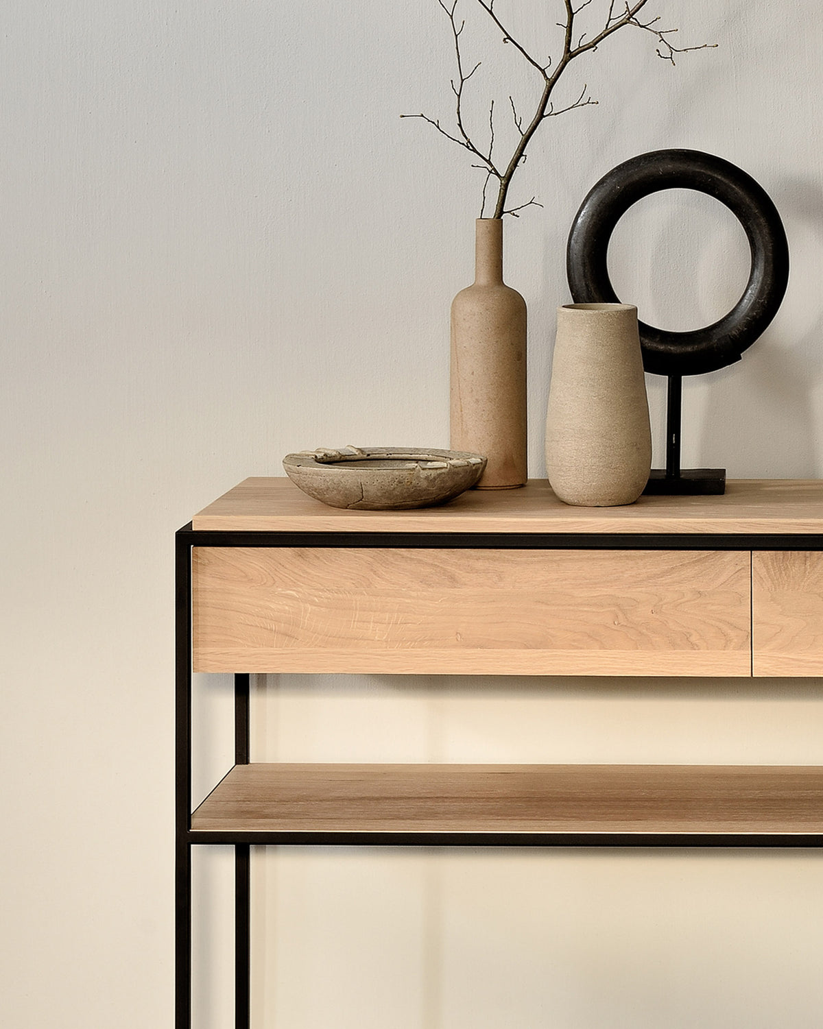 Monolit console borð oak