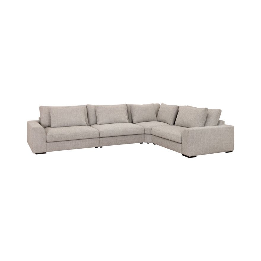 Burrow hornsófi hægri - Opal Linen