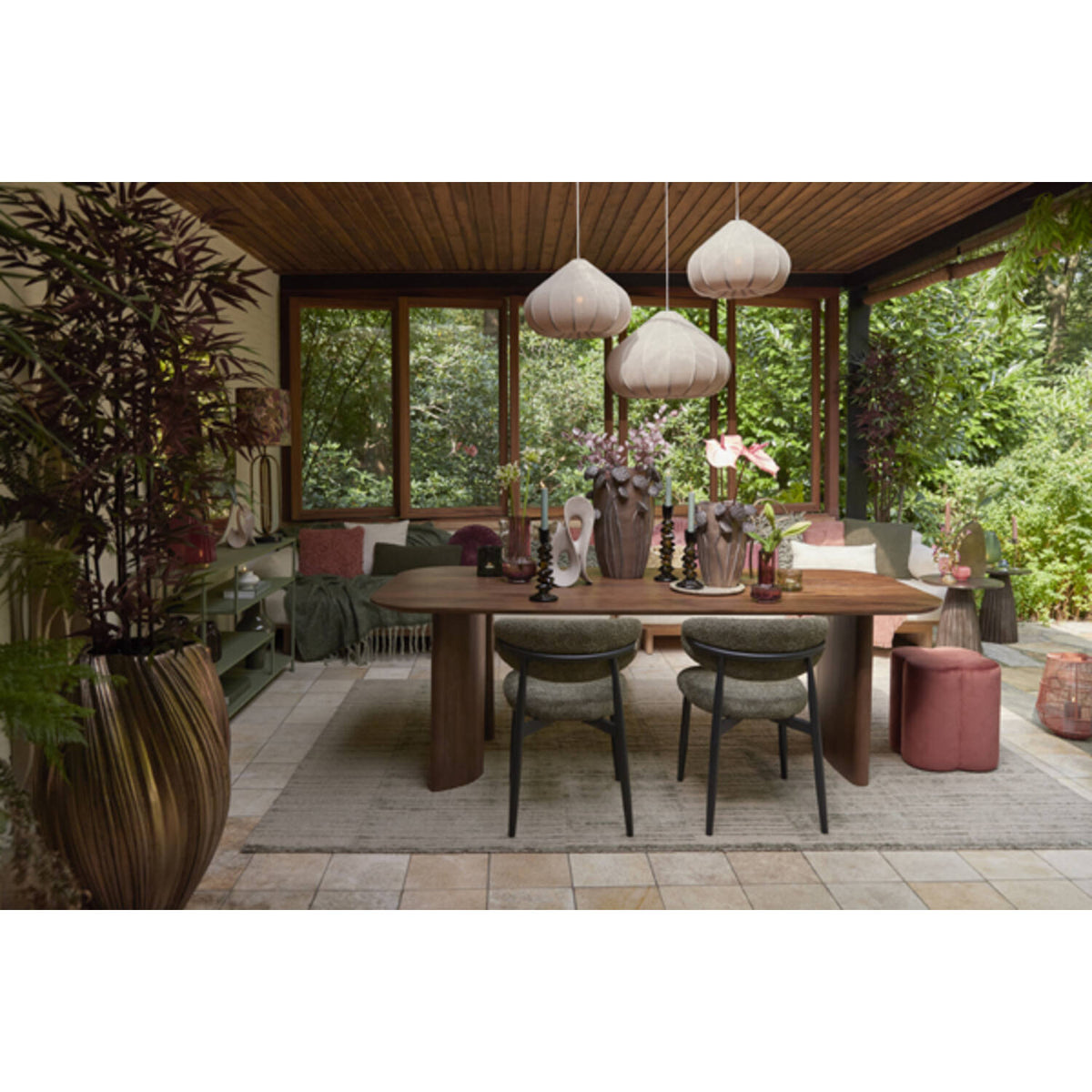 Zubeda loftljós natural Ø40x28,5 cm