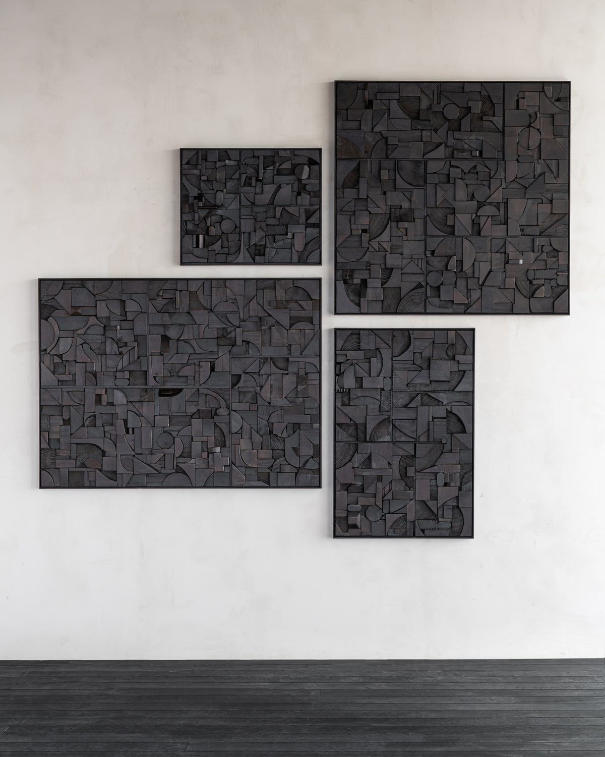 Bricks veggmynd 100x100cm dark brown