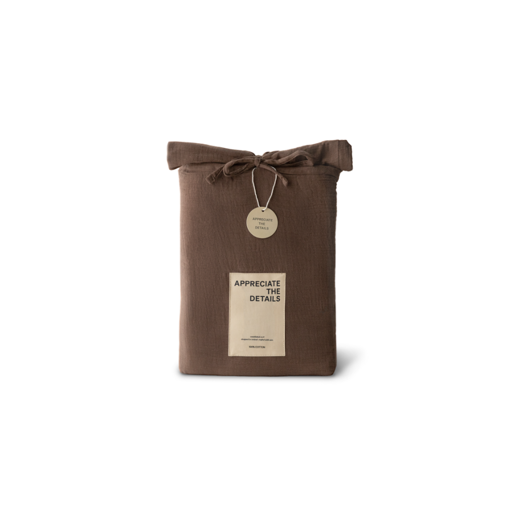 Rúmföt muslin chocolate 140x200
