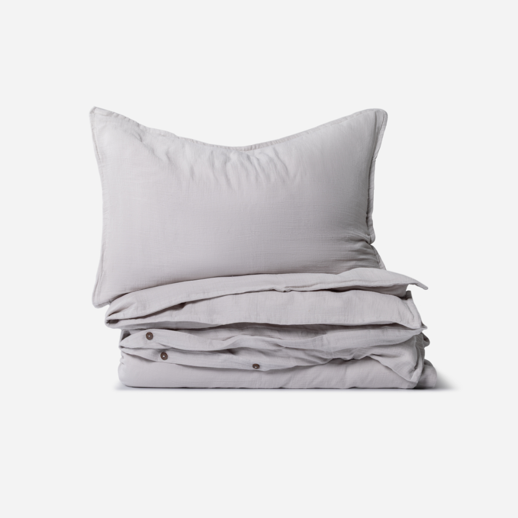 Rúmföt muslin Grey latte 140x200cm