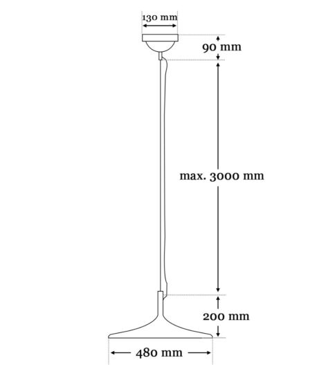 
            Fluente loftljós dark brass 48cm