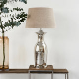 Linen lampaskermur natural Ø55