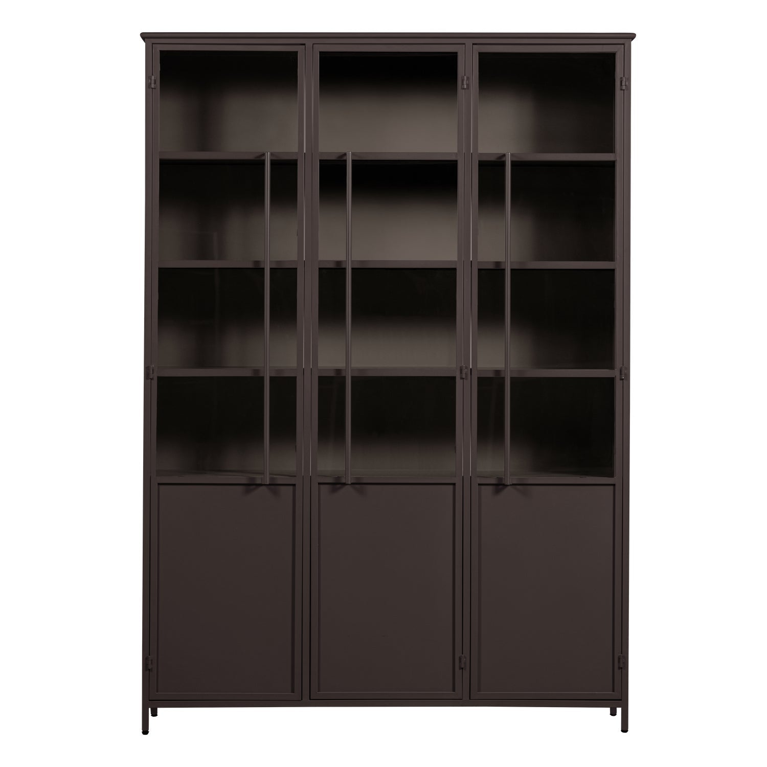 Exhibit 3dyra glerskápur dark brown