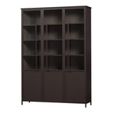 Exhibit 3dyra glerskápur dark brown