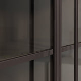 Exhibit 3dyra glerskápur dark brown