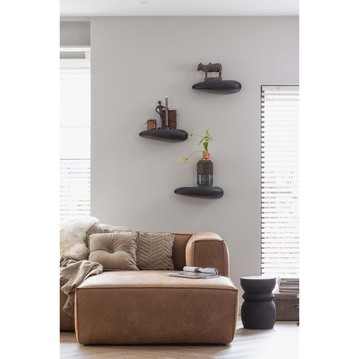 BEAN CORNER SOFA RIGHT COGNAC