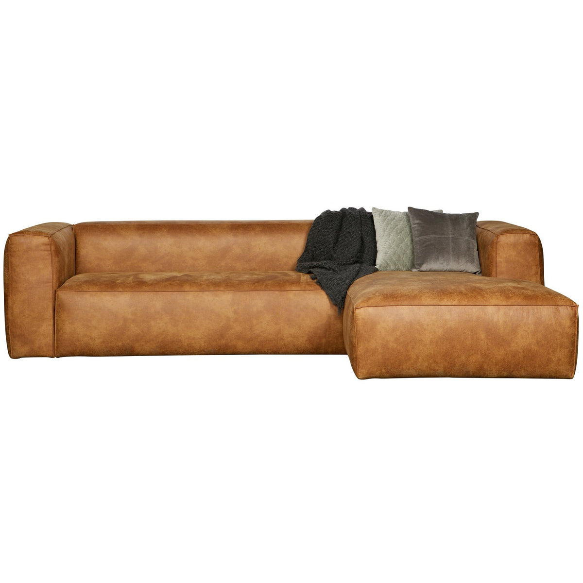 BEAN CORNER SOFA RIGHT COGNAC