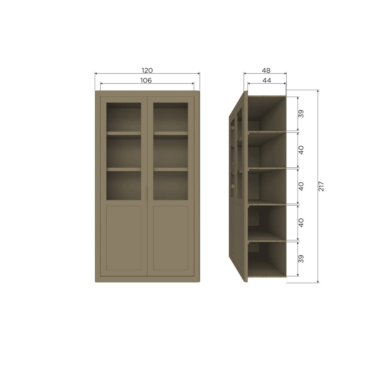 Gunnar glerskápur pine mud