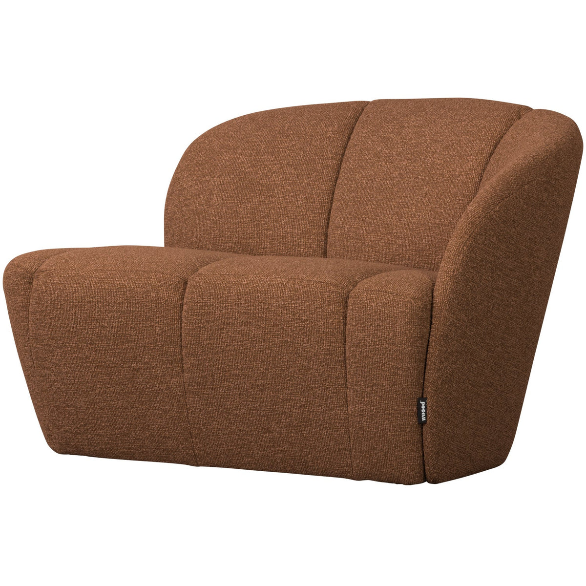 Mojo sófi hægri bouclé rust brown melange