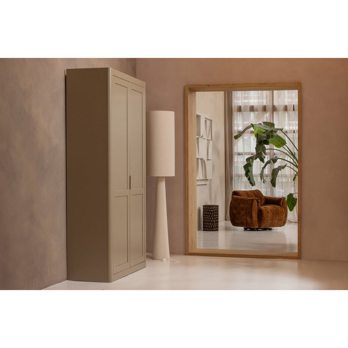 Loft gólflampi bouclé natural