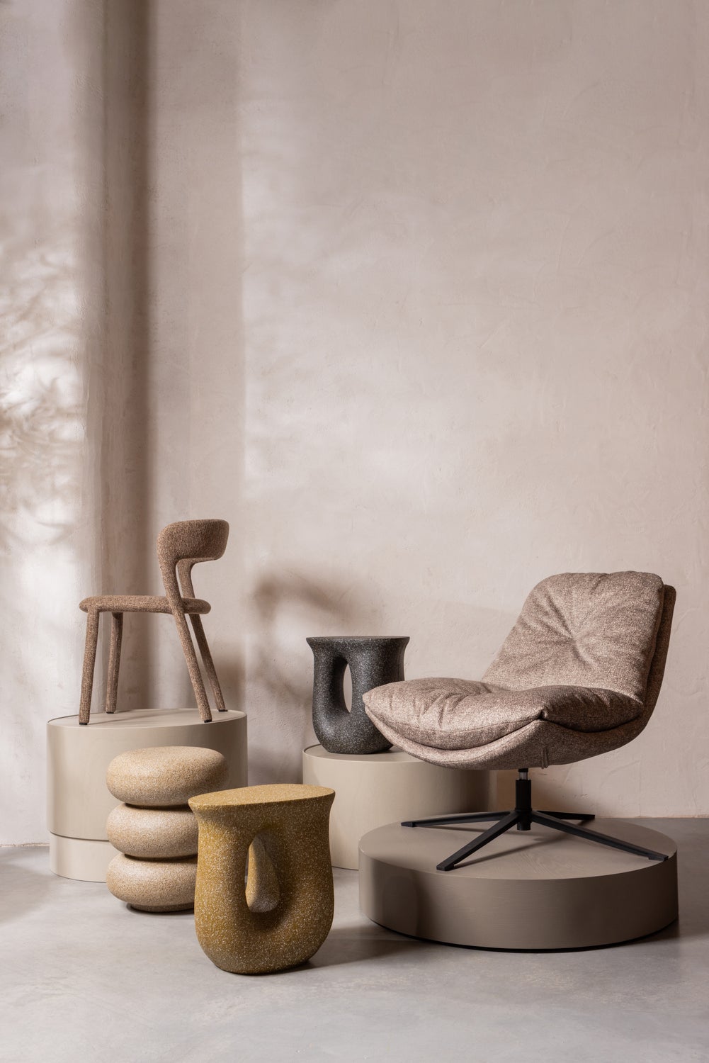 Noble borðstofustóll sand melange