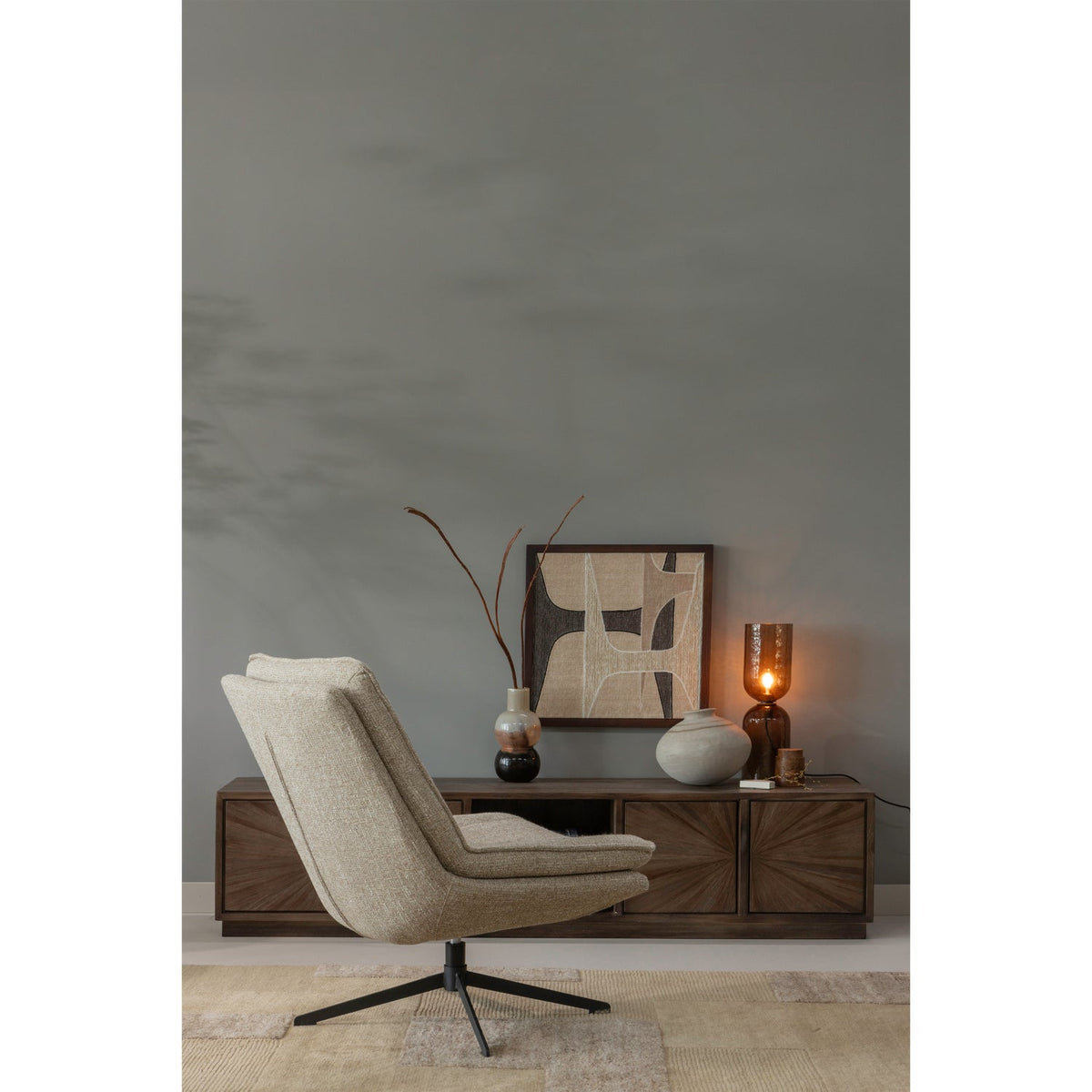 Milaro hægindastóll natural melange