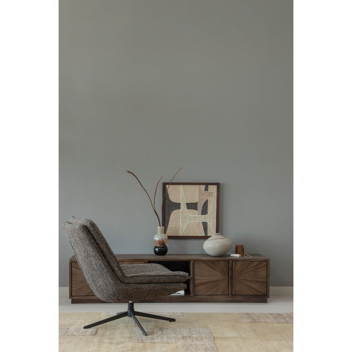 Milaro hægindastóll brown melange