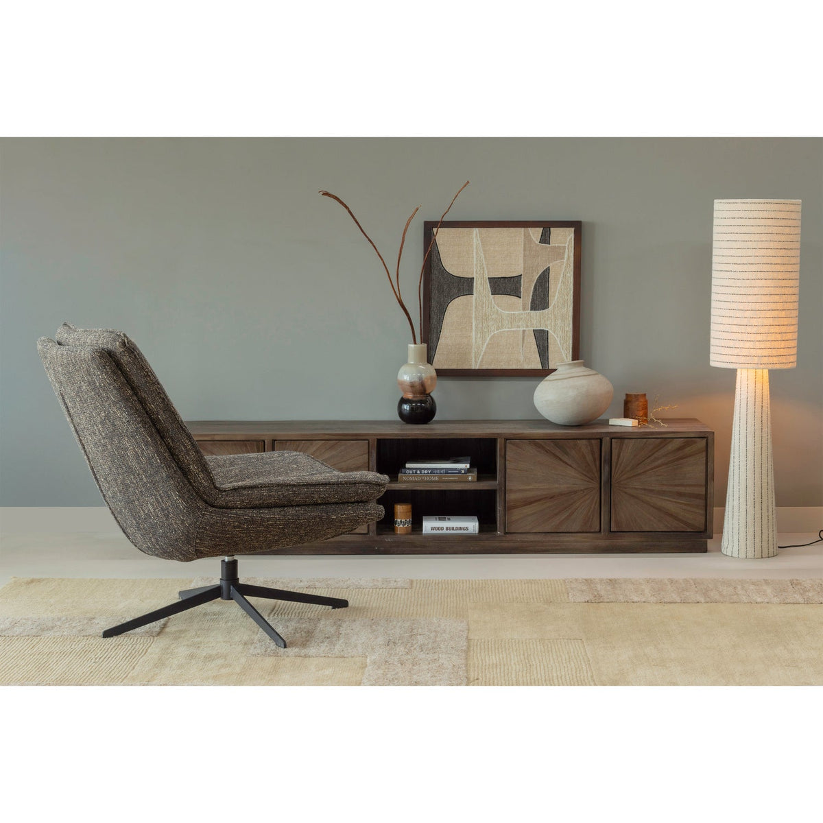 Milaro hægindastóll brown melange