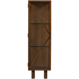 Kella glerskápur wood brown sýningareintak
