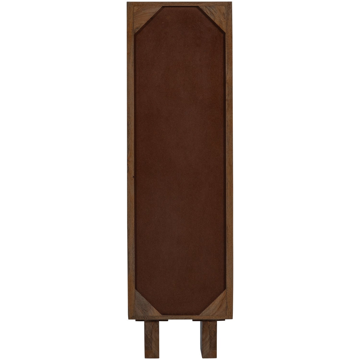 Kella glerskápur wood brown