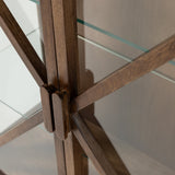 Kella glerskápur 2d wood brown sýningareintak