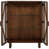 Kella glerskápur 2d wood brown sýningareintak
