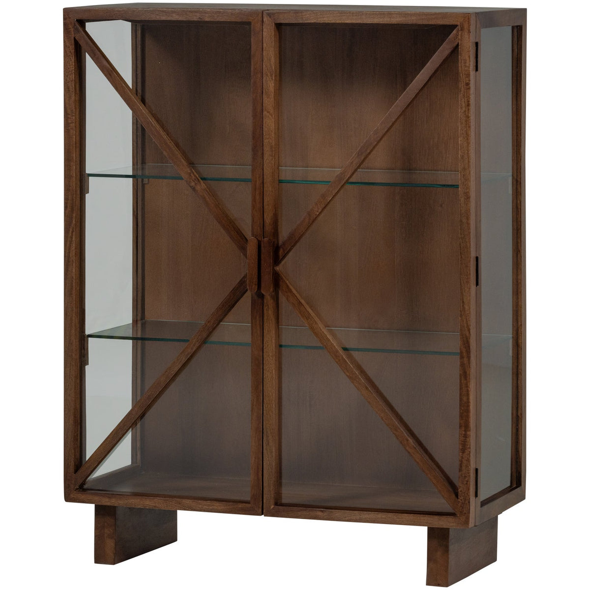 Kella glerskápur 2d wood brown sýningareintak