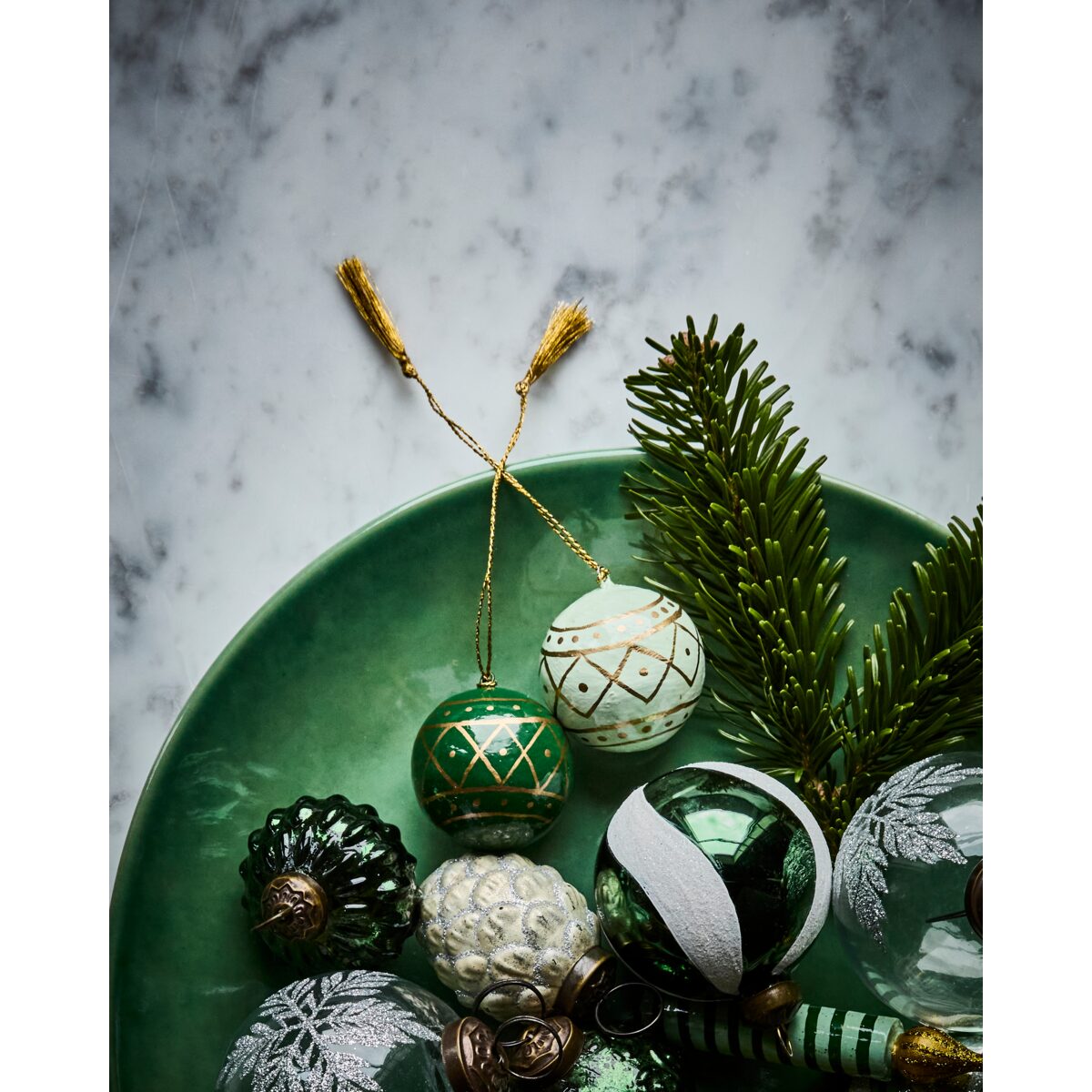 Mach jólakúlur græn 4stk