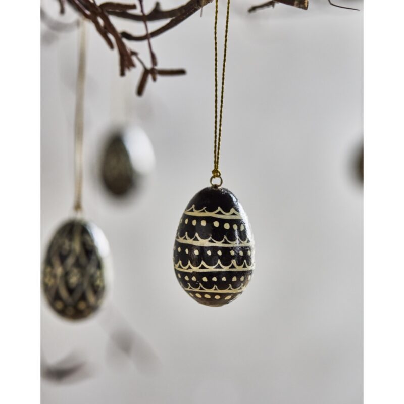 Páskaegg skraut 6stk svart