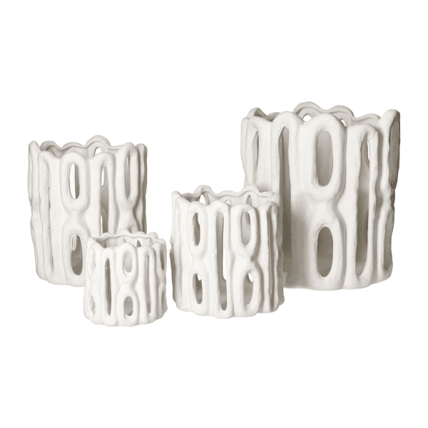 Cadiz kertalugt 22cm white