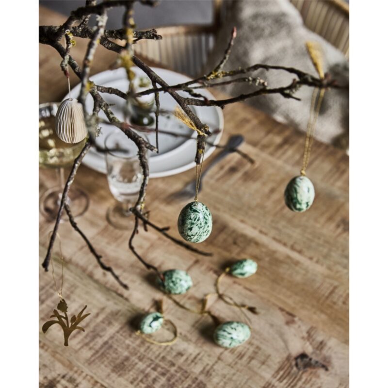 Páskaegg skraut 6stk græn