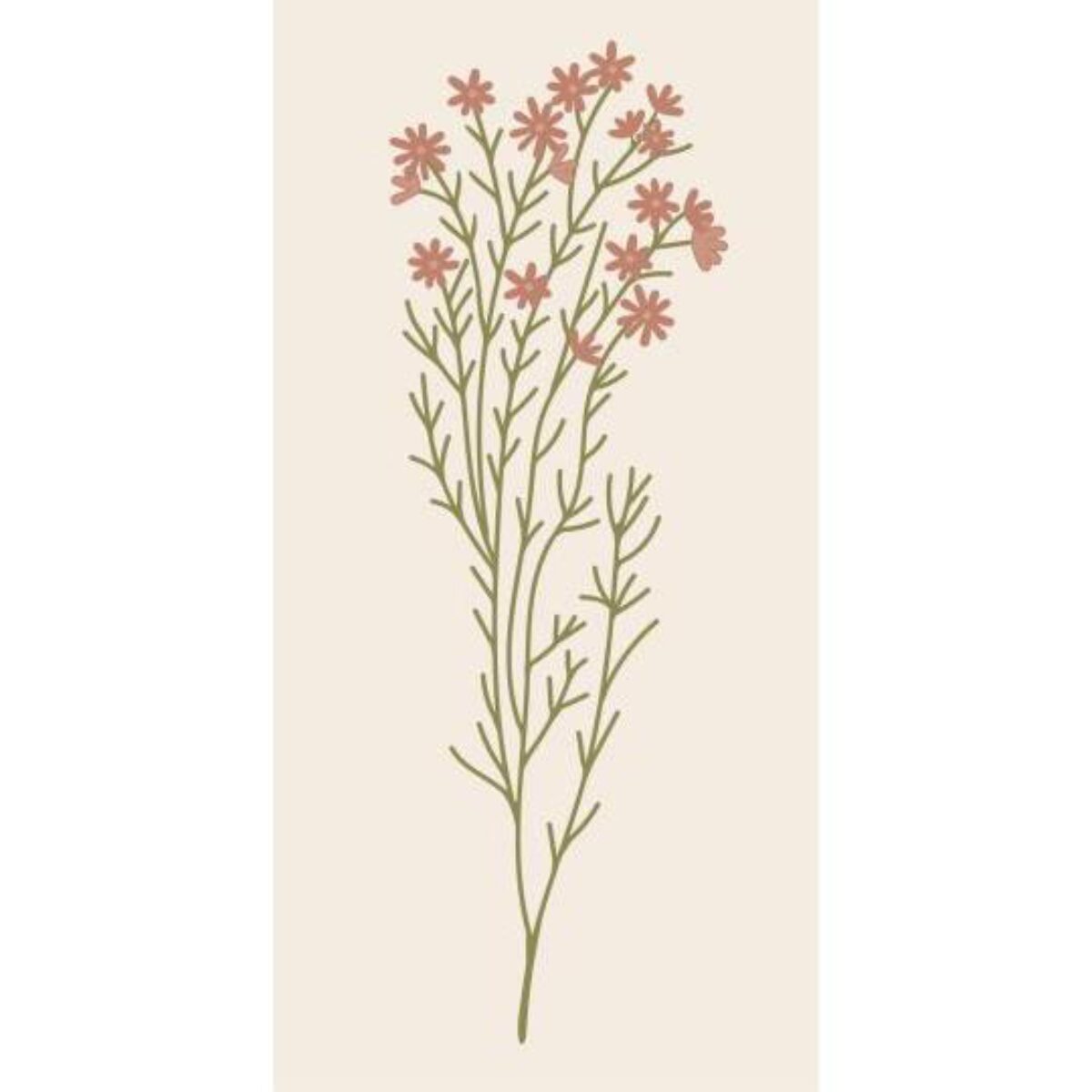 Servíettur bleik blóm