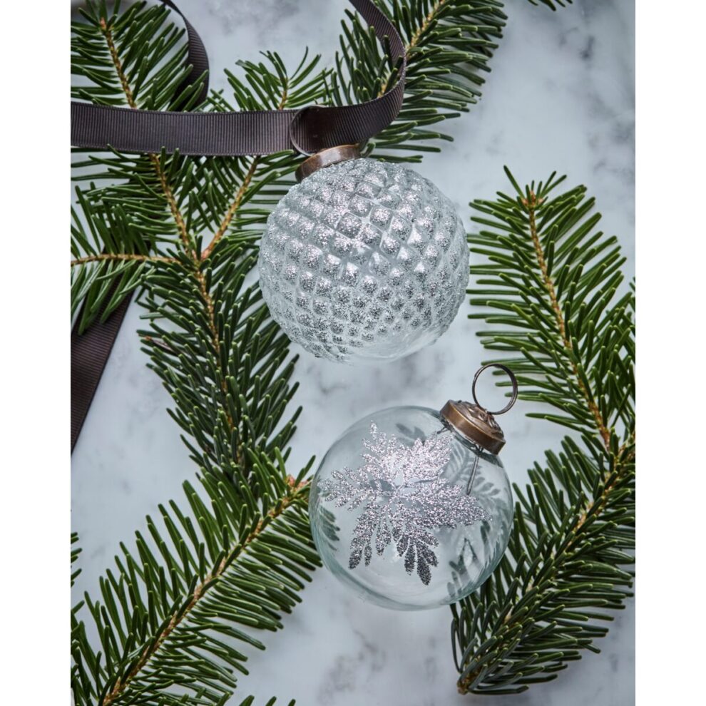 Snowi jólakúlur silfur 4stk