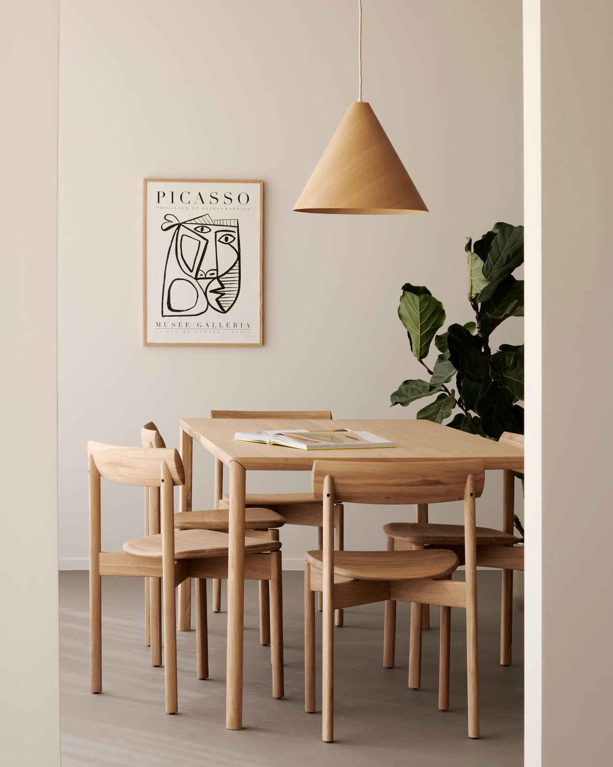 Risu oak borðstofustóll